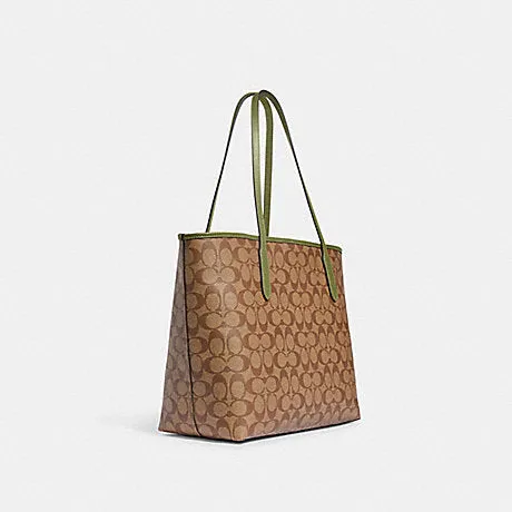 C.O.A.C.H Signature Canvas City Tote Bag