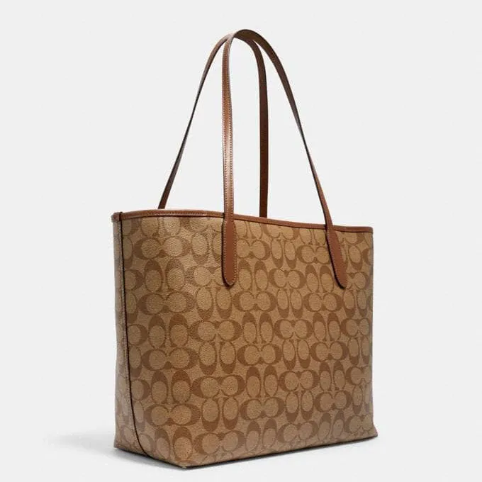 C.O.A.C.H Signature Canvas City Tote Bag
