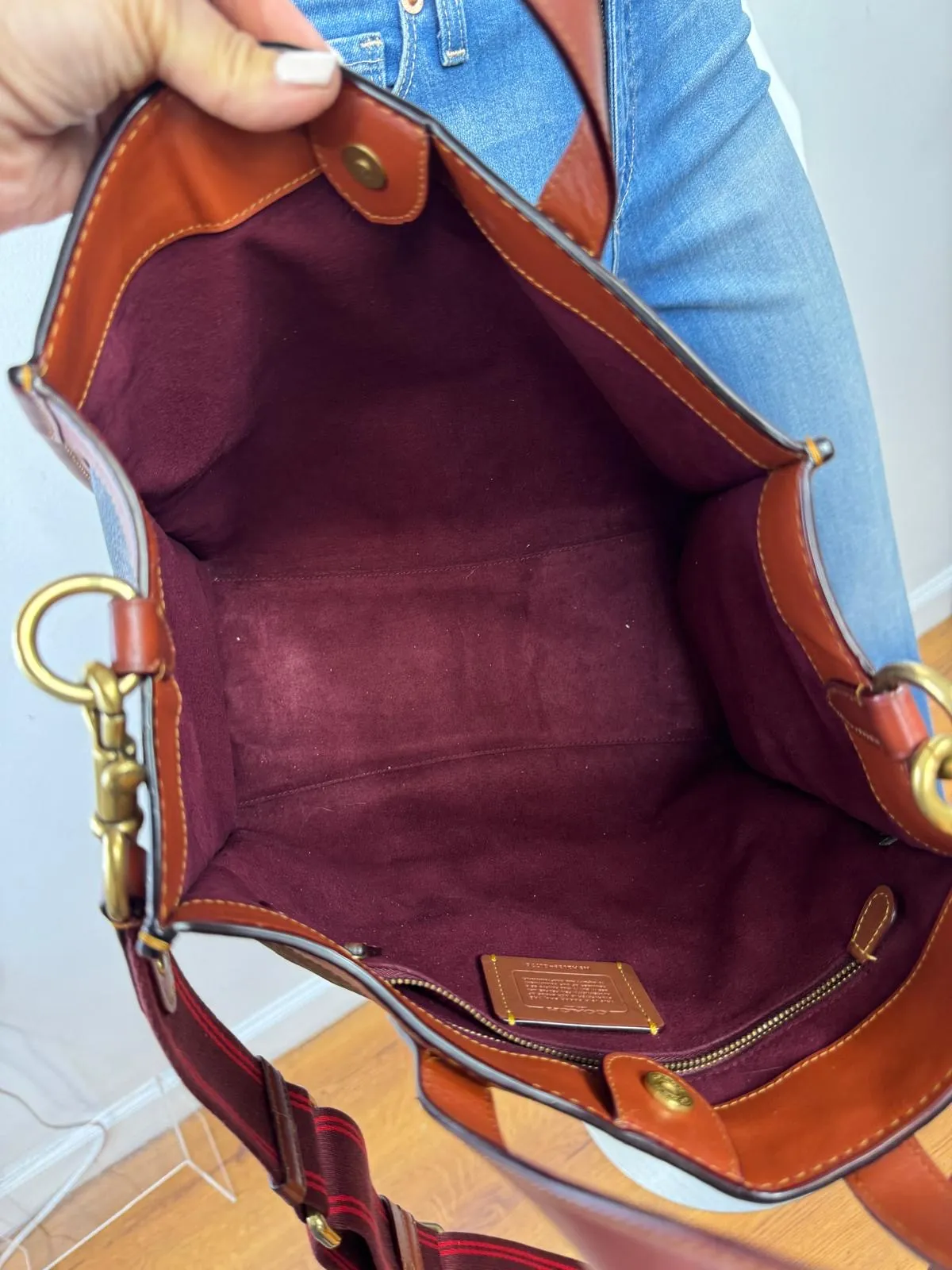 COACH SIGNATURE COATED CANVAS FIELD CARRIAGE TOTE BAG