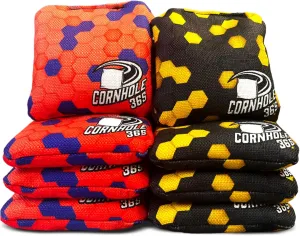 Cornhole365 Themed Cornhole Bags - All-Weather, Heavy-Duty Polyester Fabric, Resin Filling, Double-Stitched Duck Cloth - Professional Corn Hole Bean Bags for Indoor & Outdoor Use