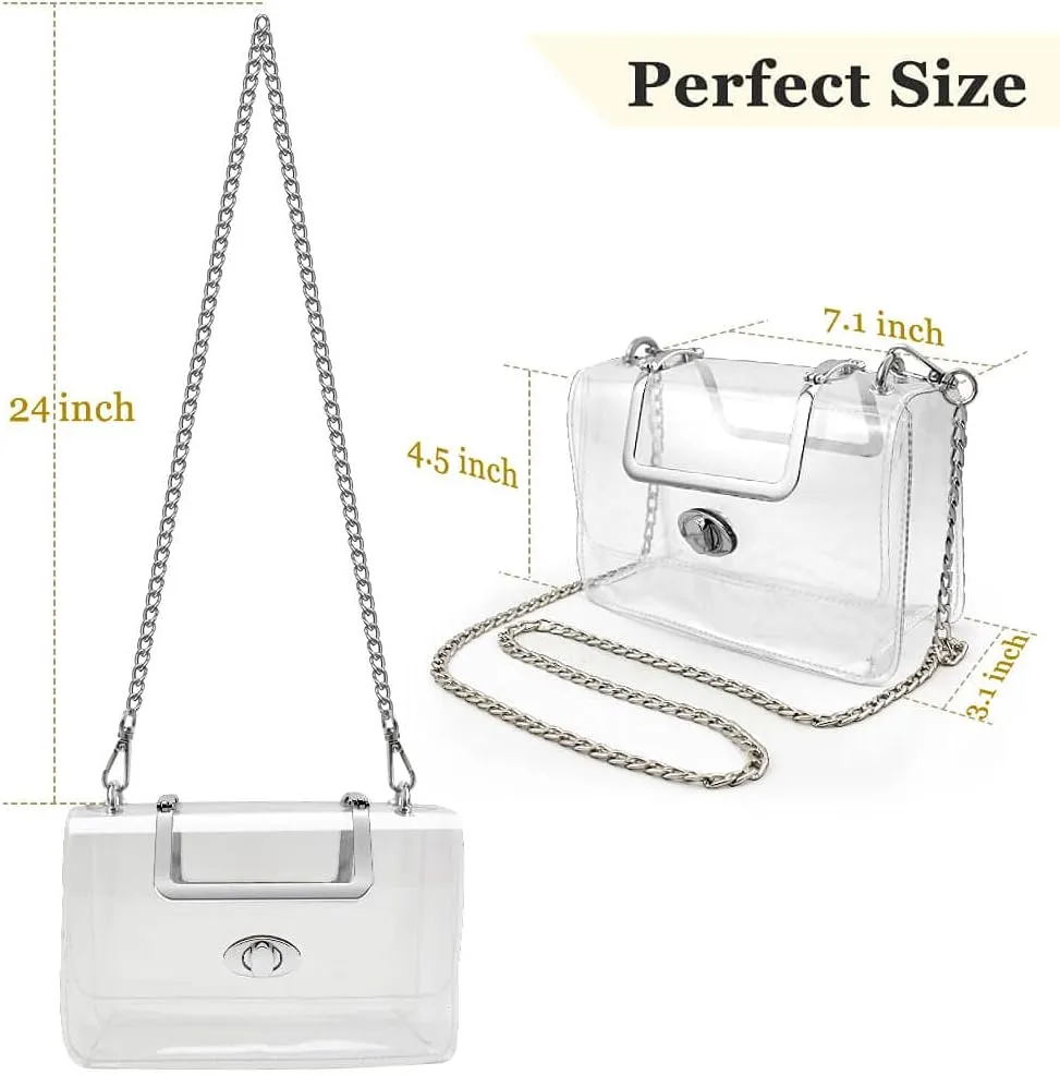 COROMAY Clear Purse for Women, Clear Bag for Stadium Events, Transparent Stadium Purse