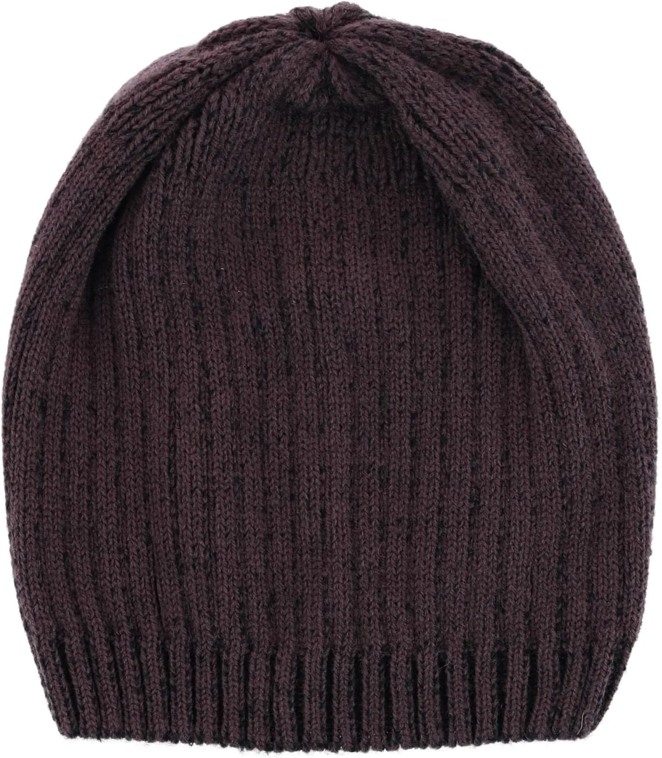 CTM® Men's Ribbed Knit Mixed Wool Beanie