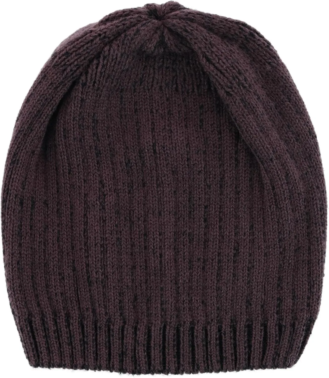 CTM® Men's Ribbed Knit Mixed Wool Beanie