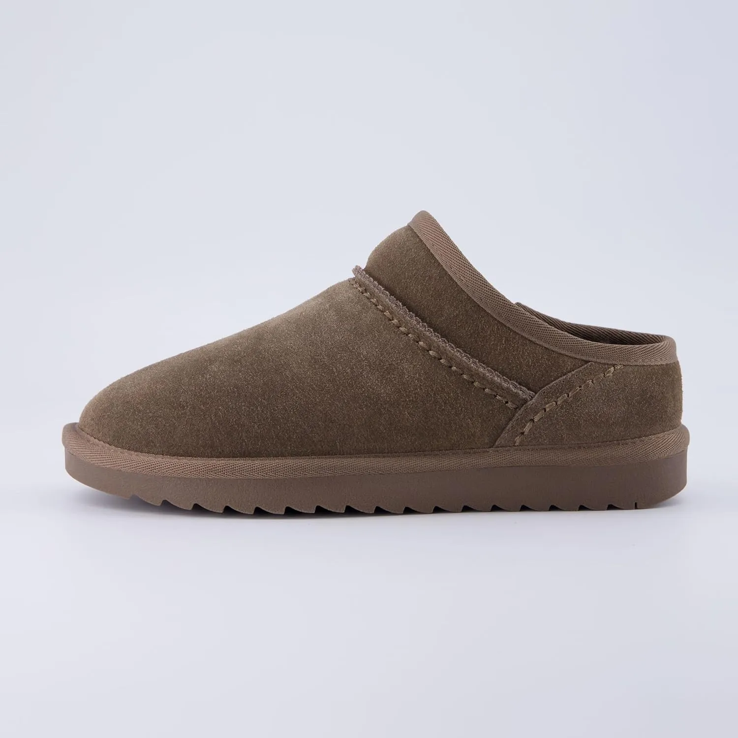 CUSHIONAIRE Women's Hilo 2 Premium Suede Slip-On House Slippers – Clog Slippers for Women, Memory Foam, Faux Shearling, Wide Widths Available