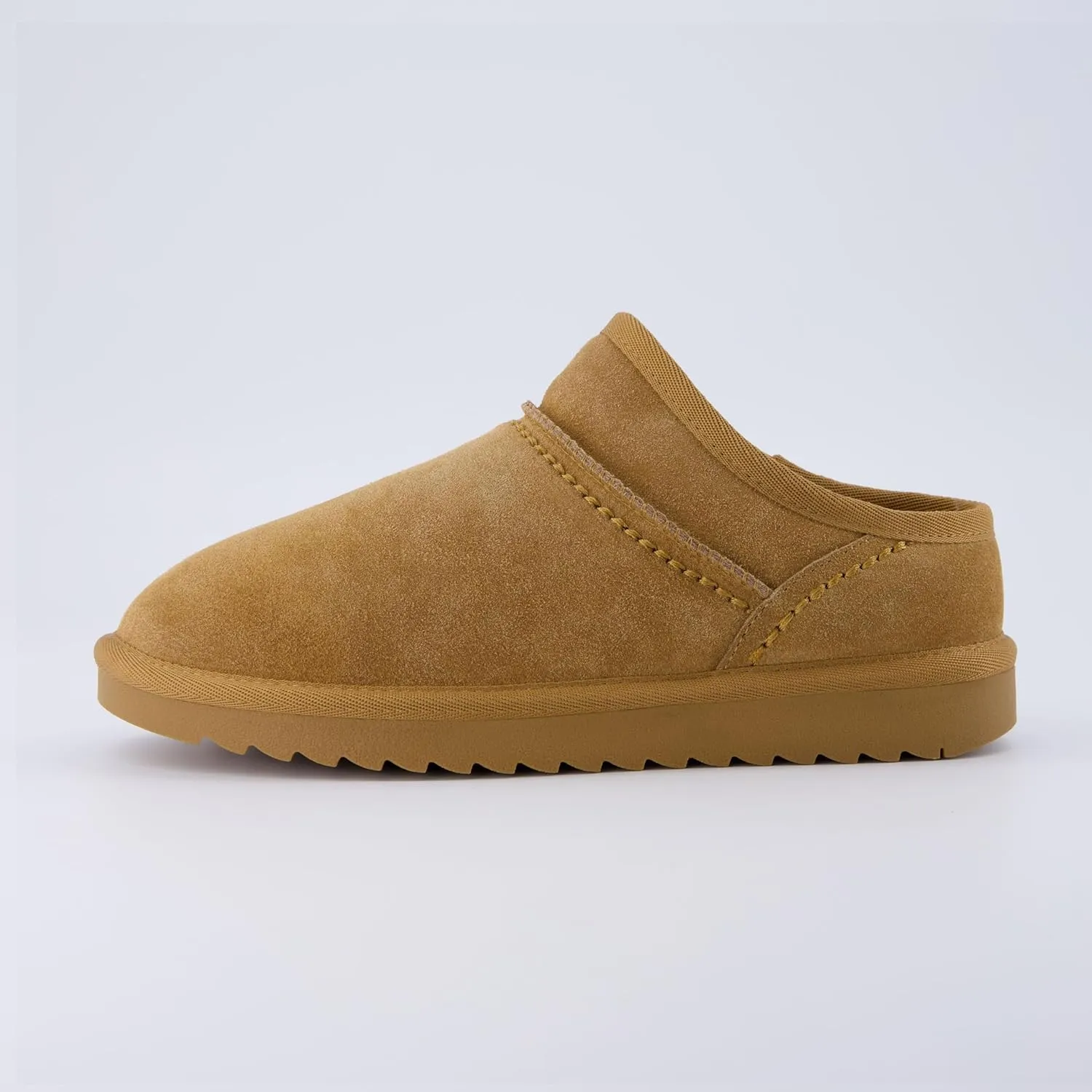 CUSHIONAIRE Women's Hilo 2 Premium Suede Slip-On House Slippers – Clog Slippers for Women, Memory Foam, Faux Shearling, Wide Widths Available