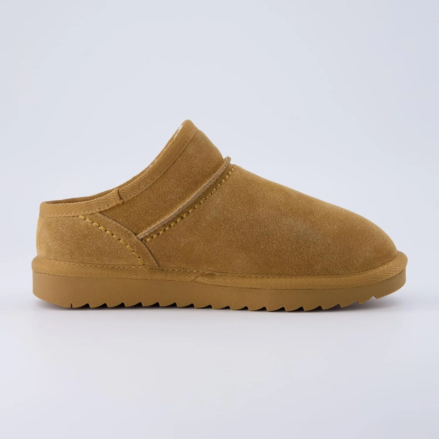 CUSHIONAIRE Women's Hilo 2 Premium Suede Slip-On House Slippers – Clog Slippers for Women, Memory Foam, Faux Shearling, Wide Widths Available