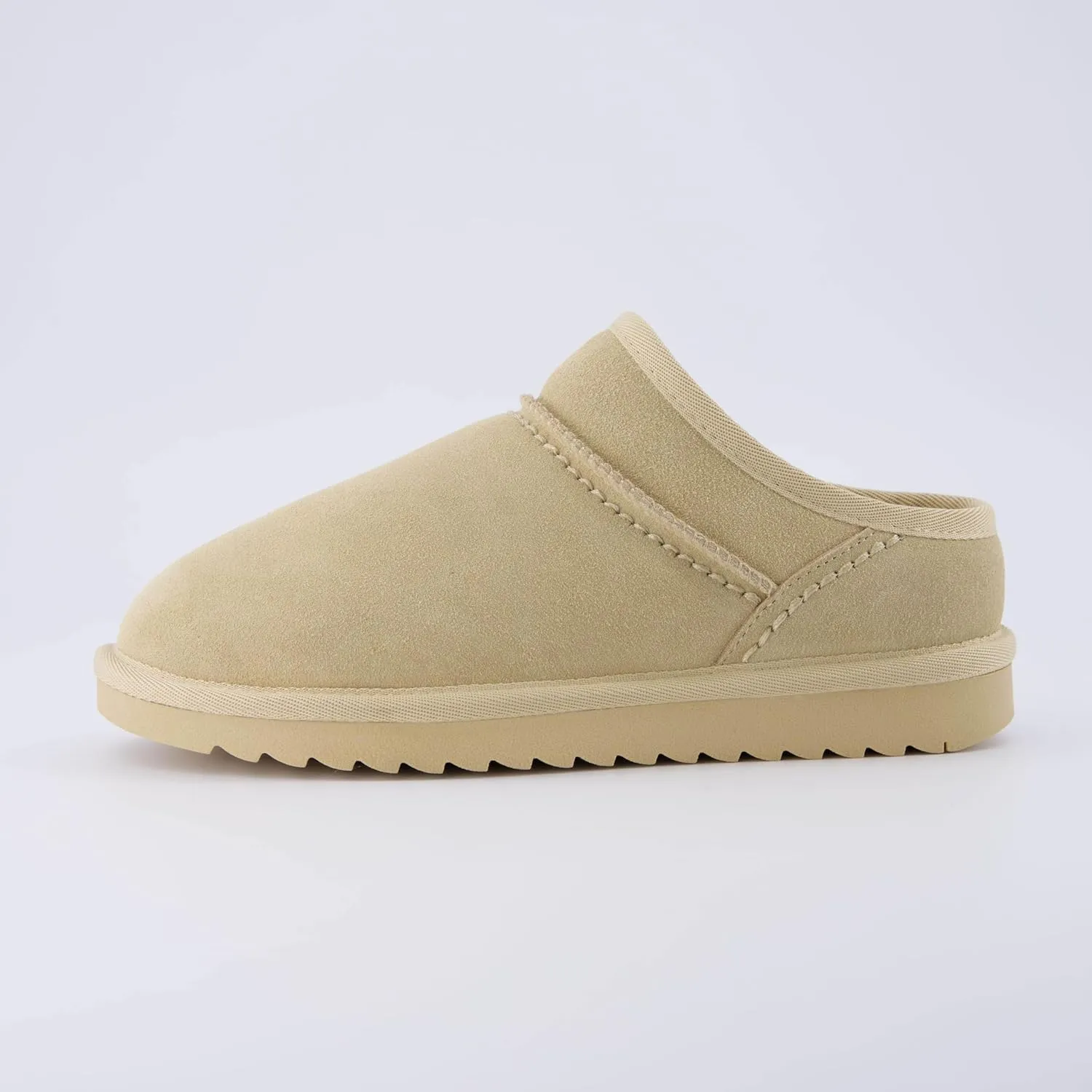 CUSHIONAIRE Women's Hilo 2 Premium Suede Slip-On House Slippers – Clog Slippers for Women, Memory Foam, Faux Shearling, Wide Widths Available