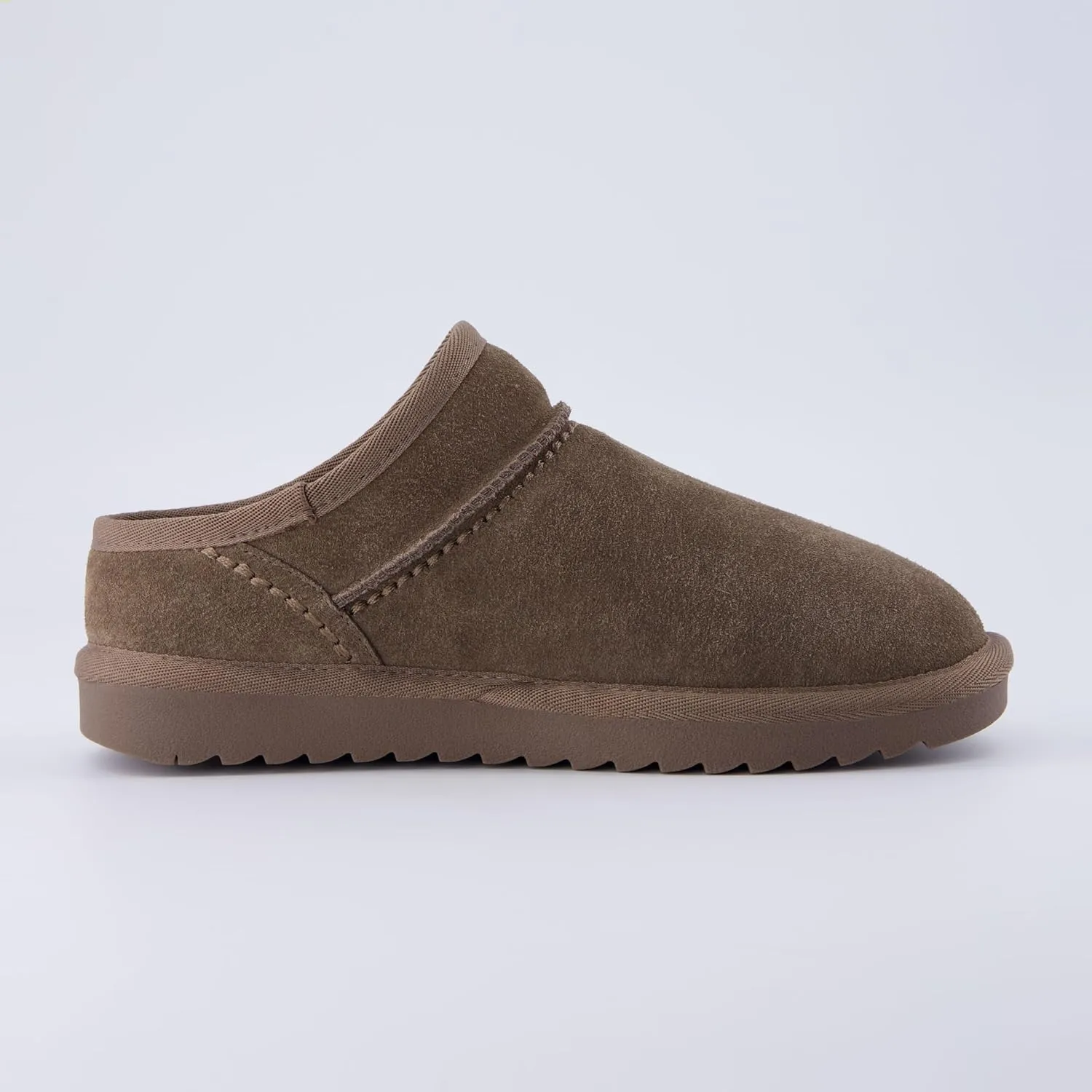 CUSHIONAIRE Women's Hilo 2 Premium Suede Slip-On House Slippers – Clog Slippers for Women, Memory Foam, Faux Shearling, Wide Widths Available
