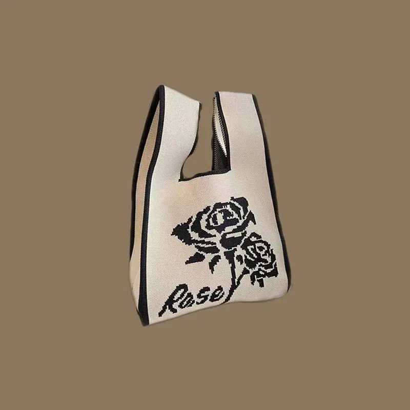 🌟Cute & Colorful Mini Knit Bag 🎀 - Adorable Tote for Fun Adventures! 👜✨