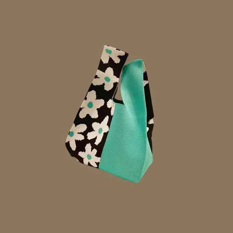 🌟Cute & Colorful Mini Knit Bag 🎀 - Adorable Tote for Fun Adventures! 👜✨