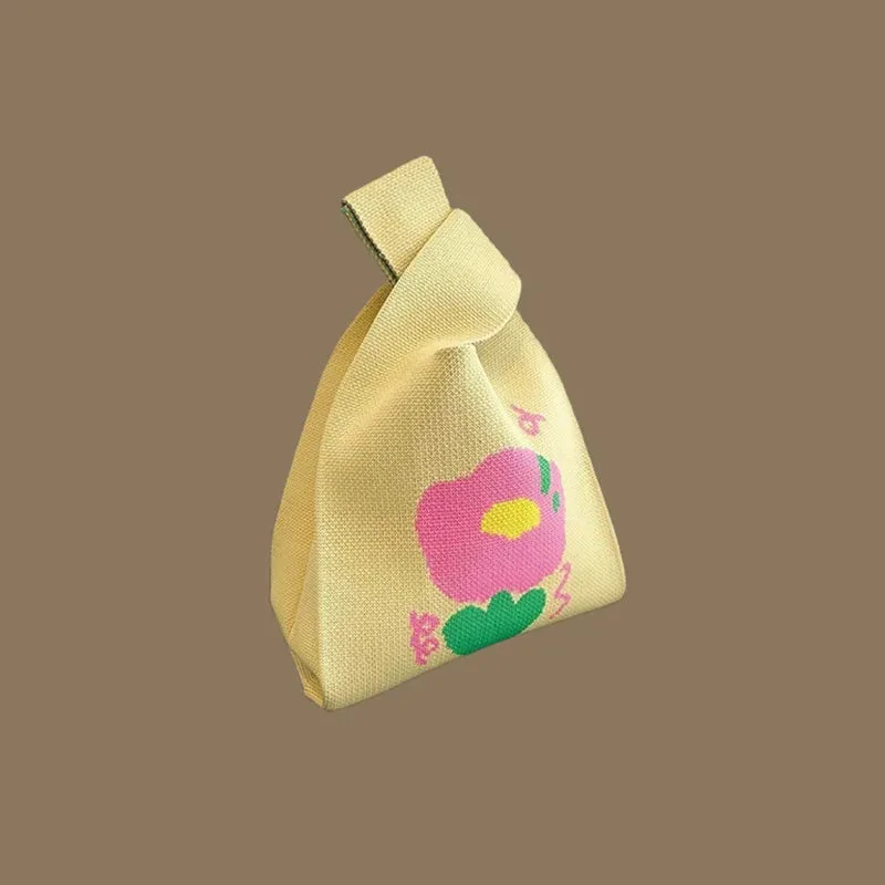 🌟Cute & Colorful Mini Knit Bag 🎀 - Adorable Tote for Fun Adventures! 👜✨