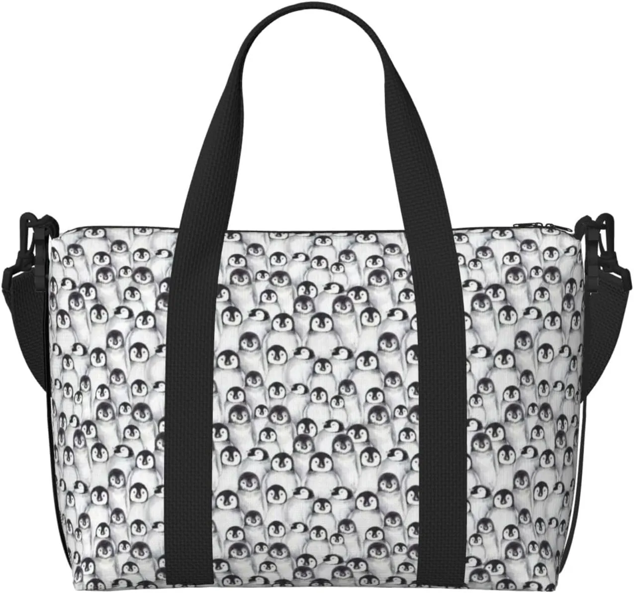 Cute Baby Penguins Sketch print Handbag Oxford shoulder bag casual shoulder bag weekend bag large capacity storage bag