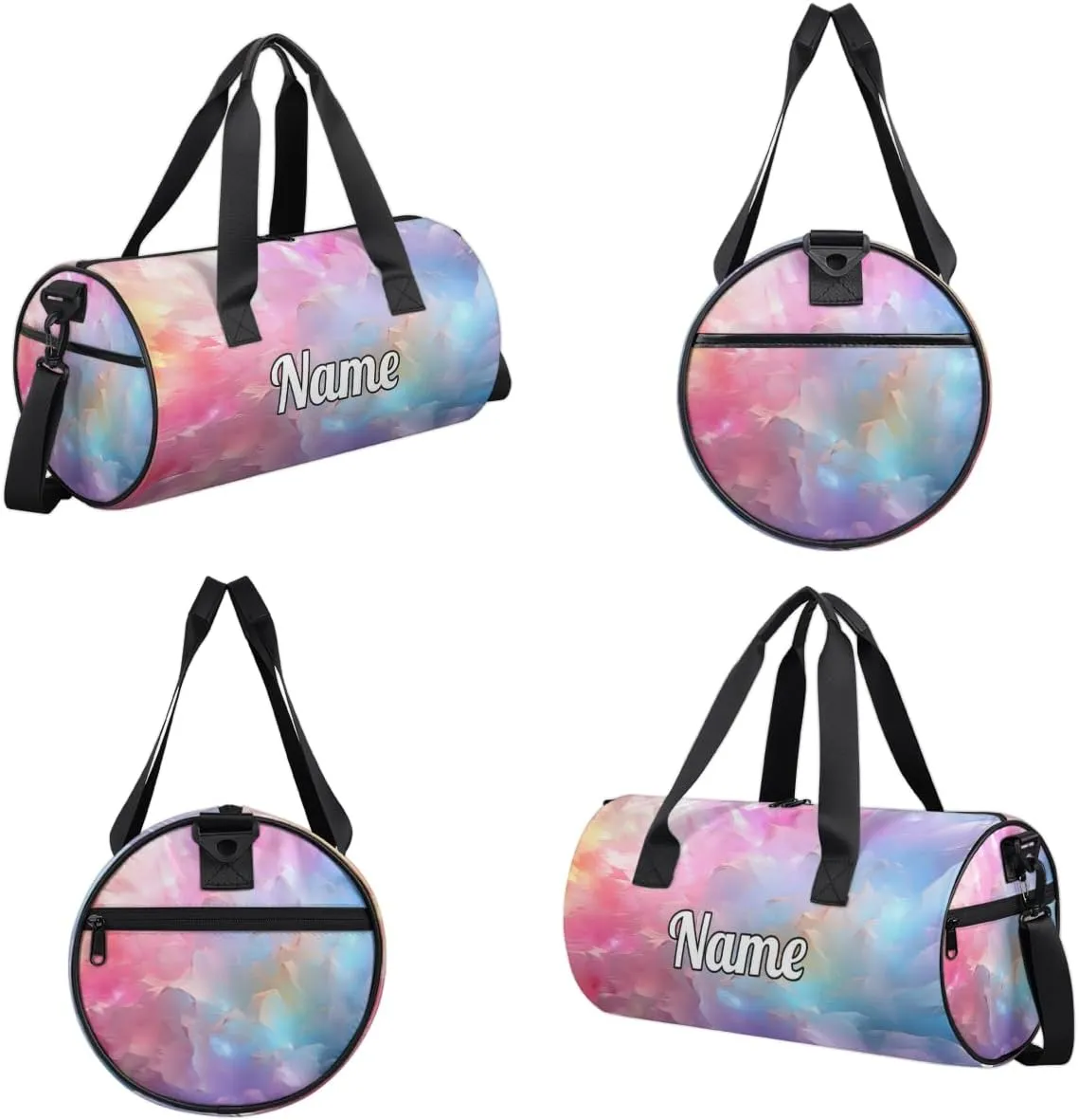 Cute Dance Bag Sport Duffel Gymnastics Sport Bags Custom Ballet Bag Overnight Weekender Bag Waterproof Pattern, Geometric Colorful Print