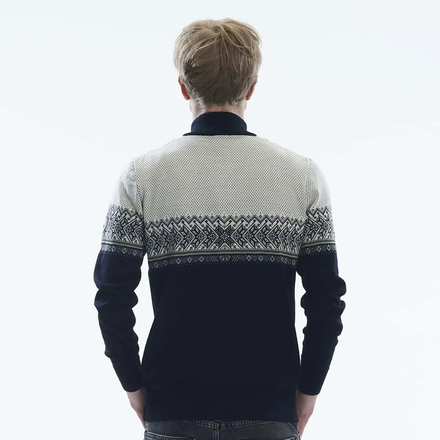 Dale of Norway Hovden Men’s Sweater - 100% Merino Wool Knit Sweater - Men’s Pullover - Ski Sweater - Quarter Zip Pullover Men