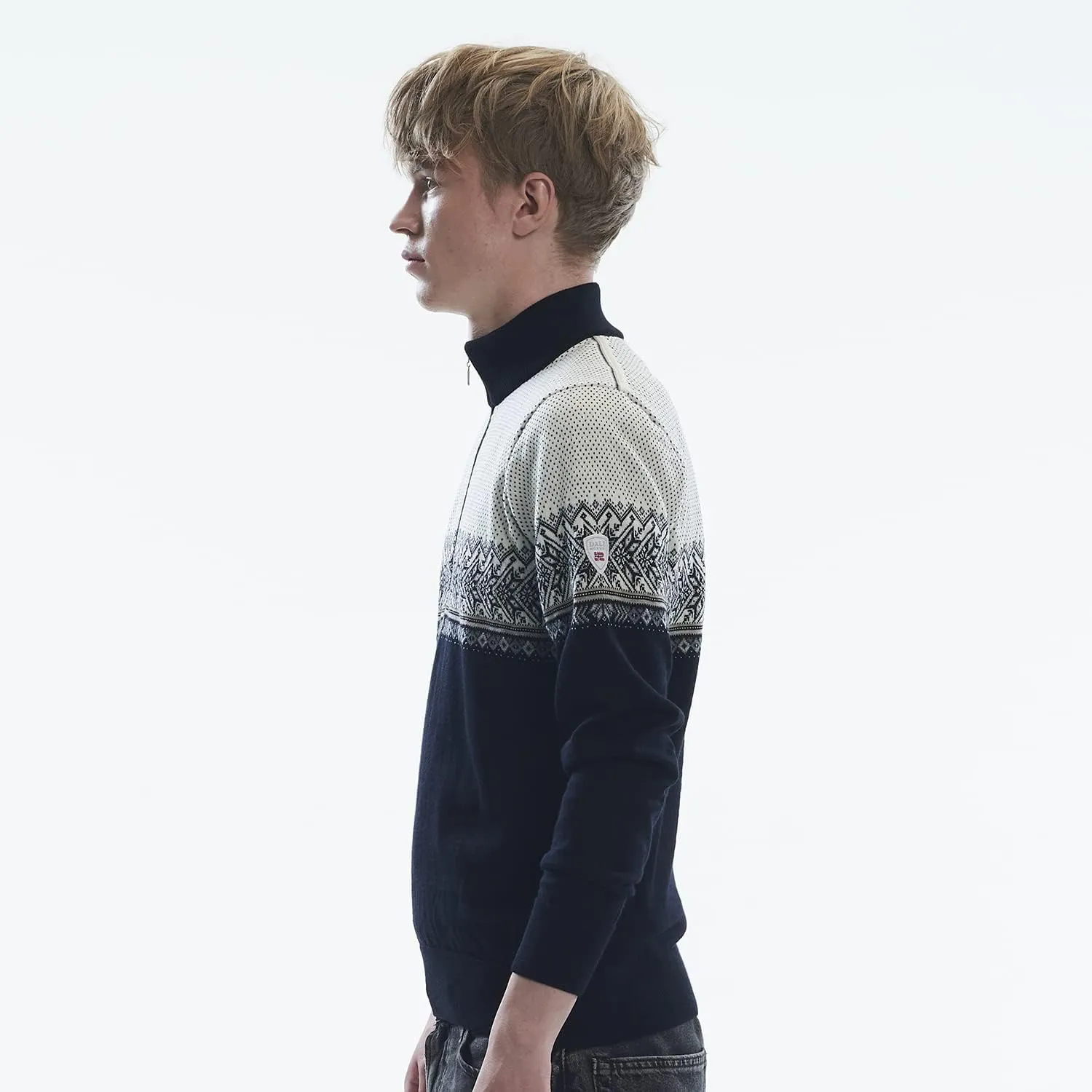Dale of Norway Hovden Men’s Sweater - 100% Merino Wool Knit Sweater - Men’s Pullover - Ski Sweater - Quarter Zip Pullover Men