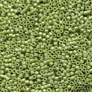 DB 2309, Frosted Opaque Glazed Rainbow Olive- Miyuki Delica Beads - Size 11 - 5 grams - Japanese Cylinder Seed Beads - Wholesale & Retail