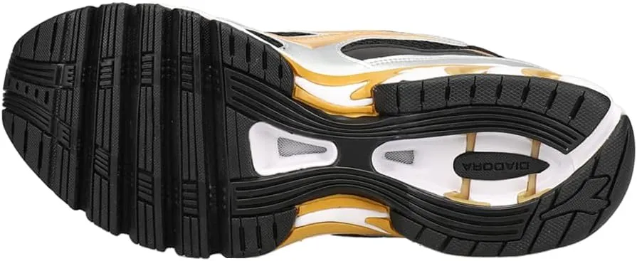 Diadora Mens Mythos Propulsion 280 Lace Up Sneakers Shoes Casual - Black, Gold