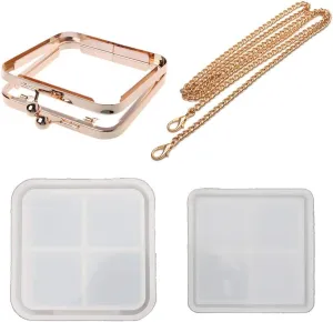 DIY Clear Dynamic Liquid Square Quicksand Bag Silicone Mold Resin Casting Craft