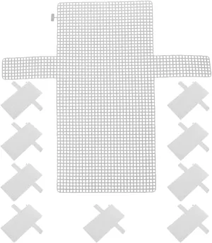 DIYEAH Crafting Made Easy: 10pcs Hand-Woven Mesh Canvas Sheets Plastic Crossbody Bag Weaving Lining Crocheted Bag Making