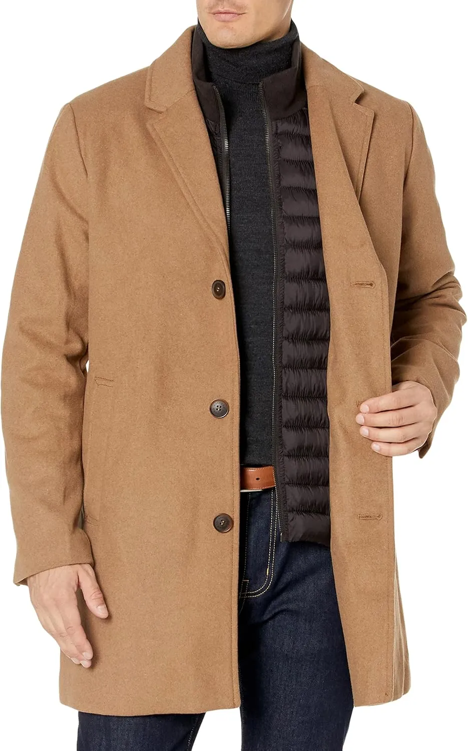 Dockers Men's Henry Wool Blend Top Coat (Regular and Big & Tall Sizes)