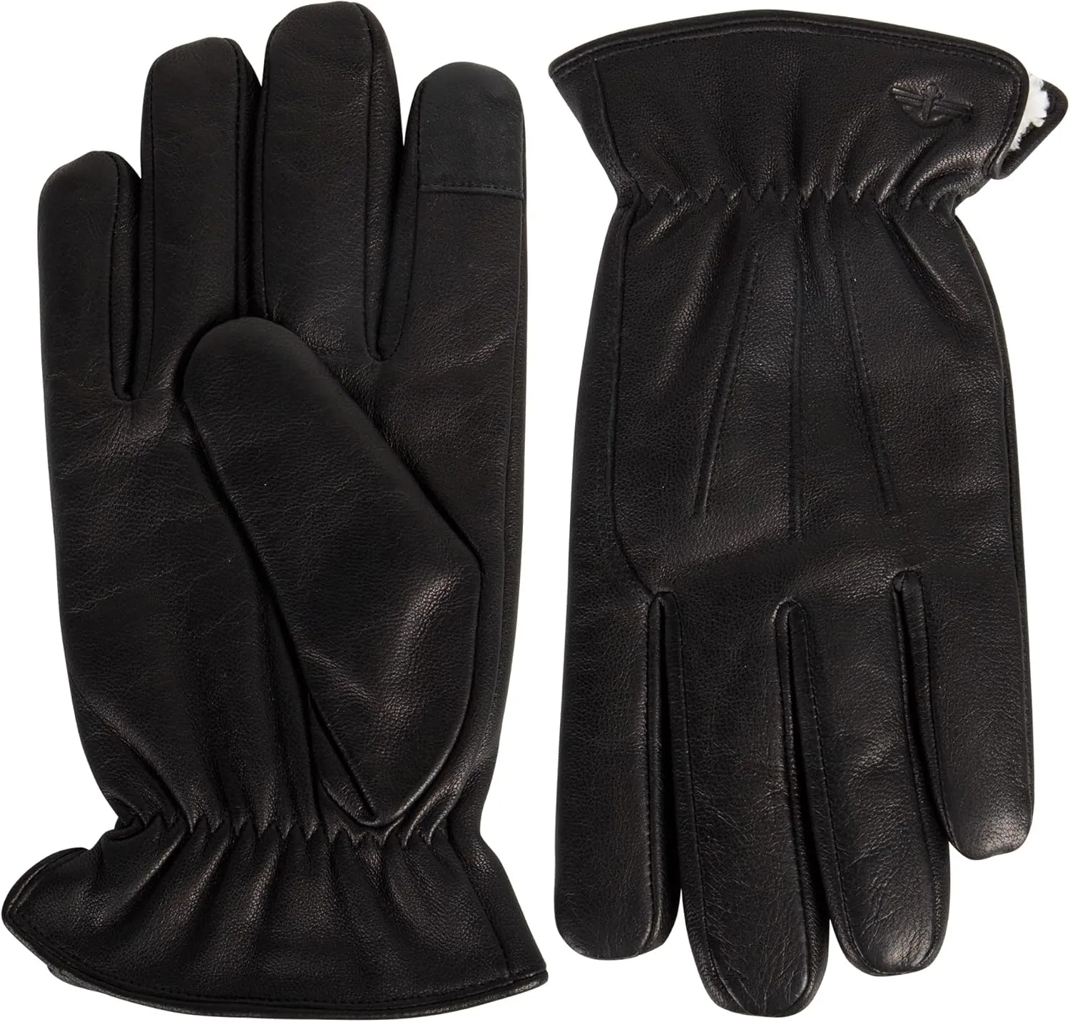Dockers Men's Warm Leather Winter Gloves with Smartphone Touchscreen Capability