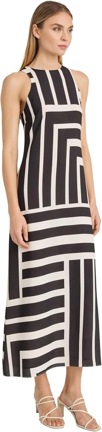 Donna Morgan Women's Sleeveless Halter Cut Maxi Dress Event Occasion Party Date Guest of
