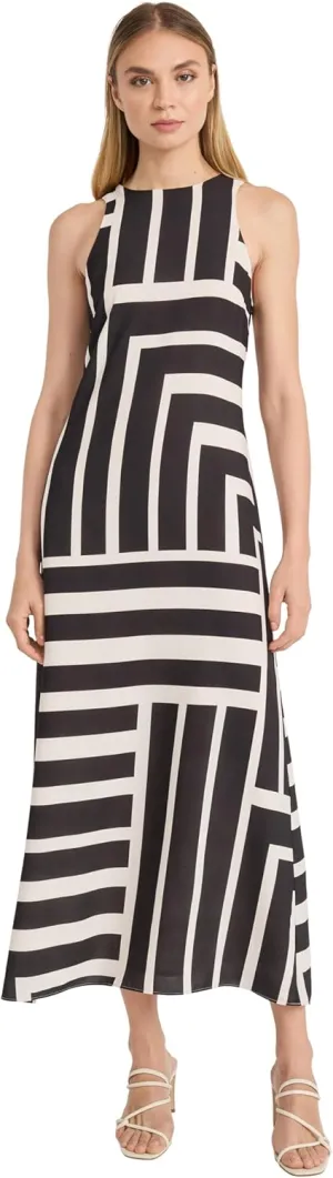 Donna Morgan Women's Sleeveless Halter Cut Maxi Dress Event Occasion Party Date Guest of