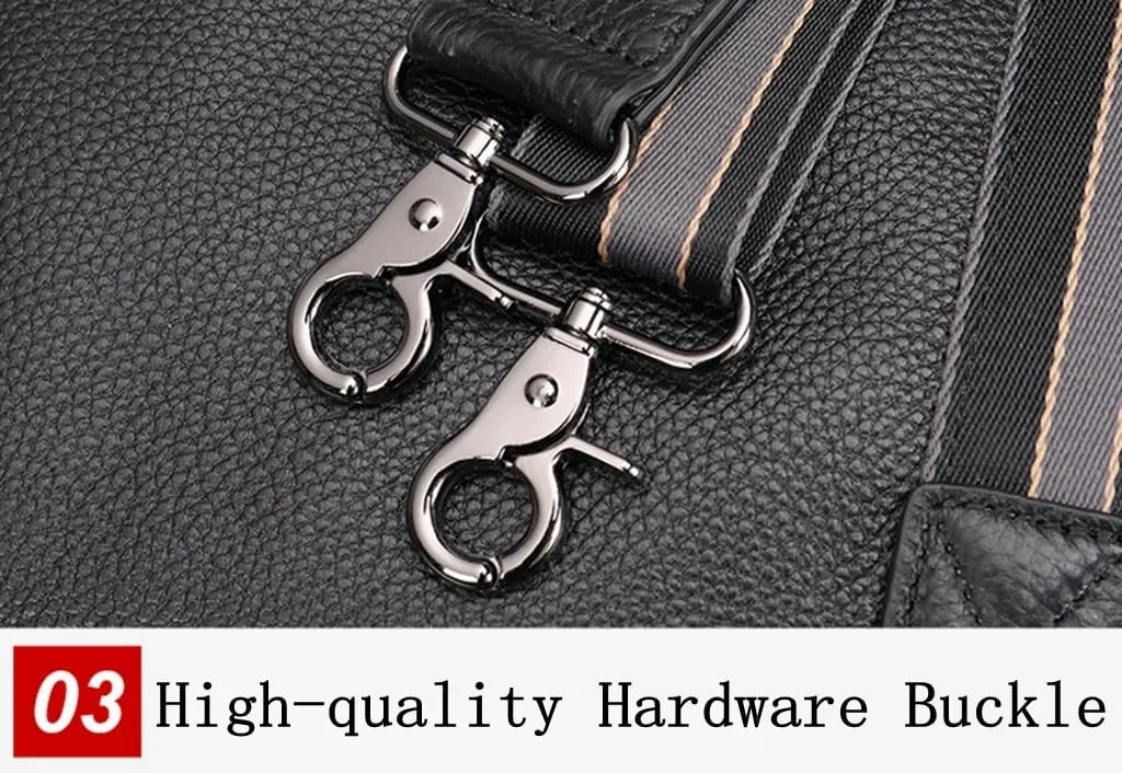 Duffle Bag for Men Genuine Leather Travel Duffel Bag Overnight Weekender Bag for Traveling Crocodile Black