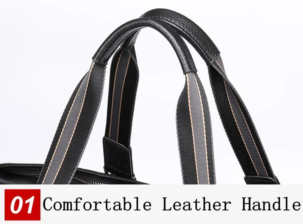 Duffle Bag for Men Genuine Leather Travel Duffel Bag Overnight Weekender Bag for Traveling Crocodile Black