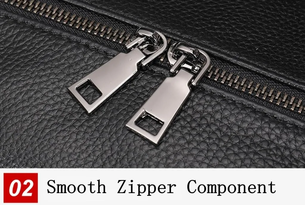 Duffle Bag for Men Genuine Leather Travel Duffel Bag Overnight Weekender Bag for Traveling Movable Strap Black