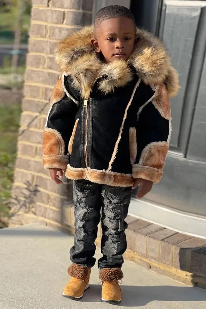 EL Jefe Shearling Moto Jacket