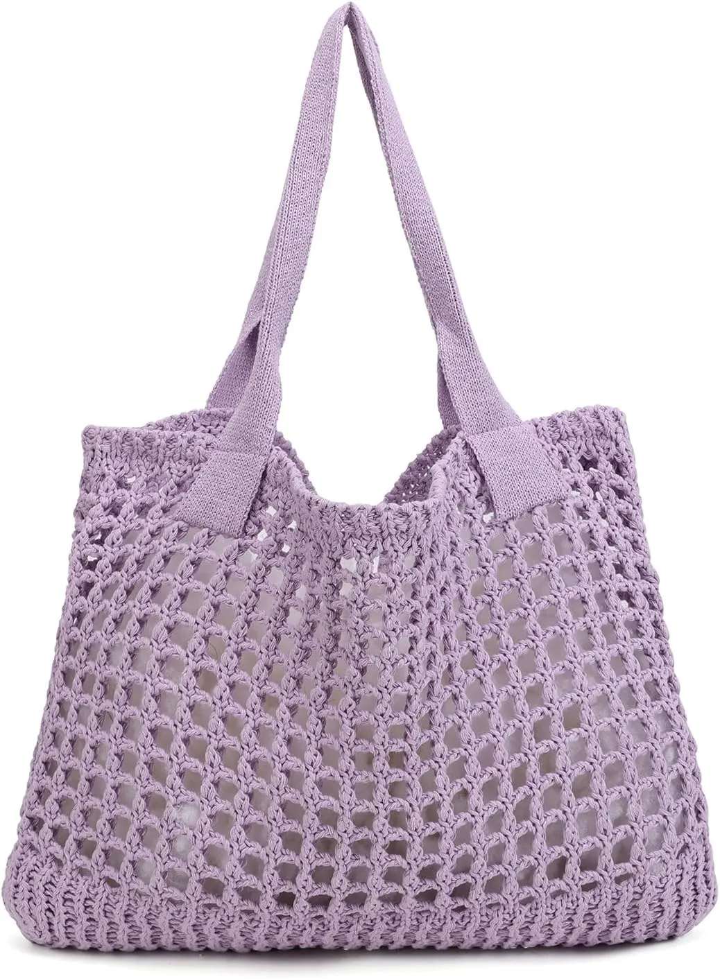 ENBEI Women's Beach Tote Bag, Crochet Knit Hollow Design, Stylish Tote for Beach,Travel and Everyday Use Aesthetic Handbag