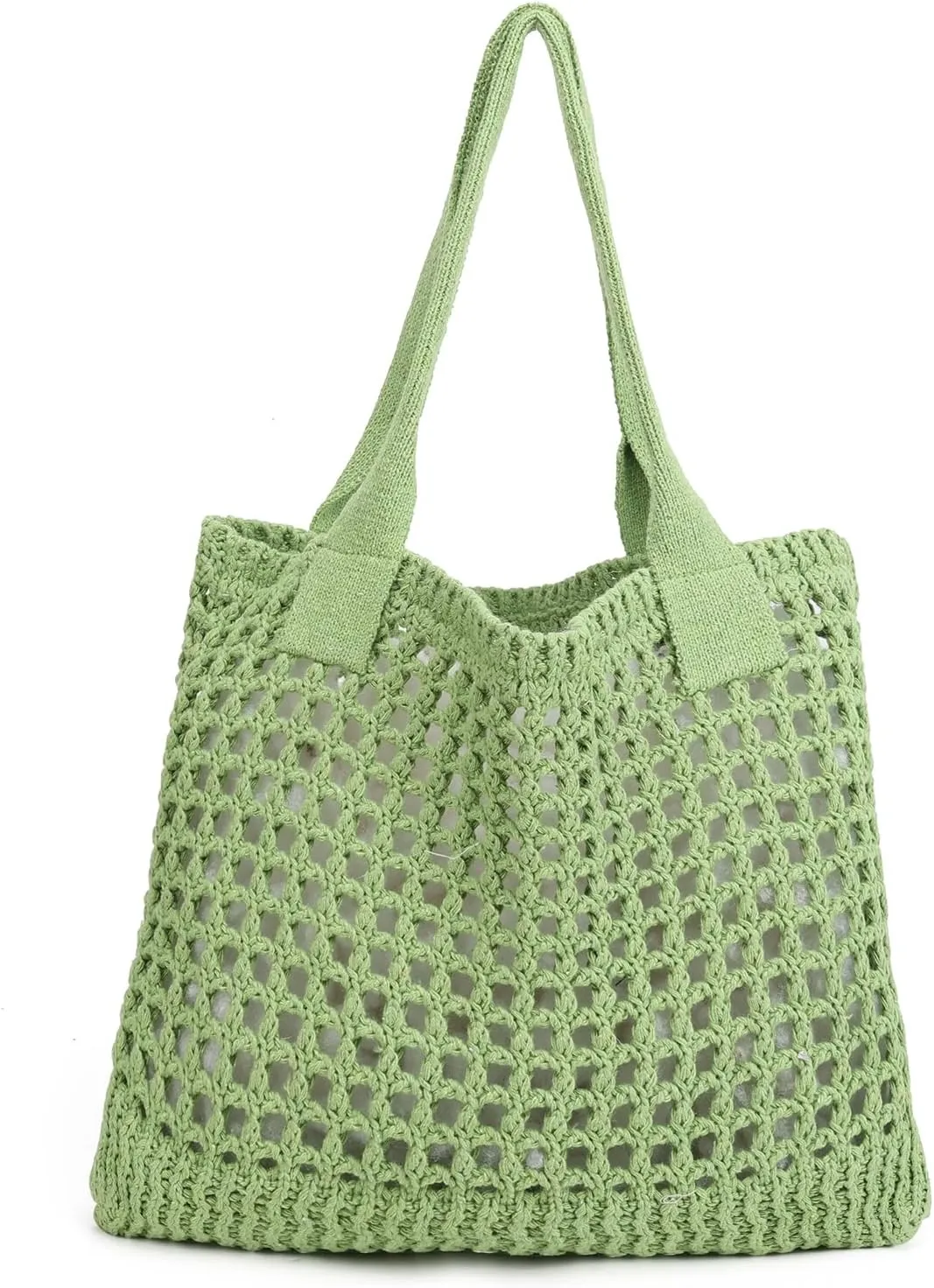 ENBEI Women's Beach Tote Bag, Crochet Knit Hollow Design, Stylish Tote for Beach,Travel and Everyday Use Aesthetic Handbag