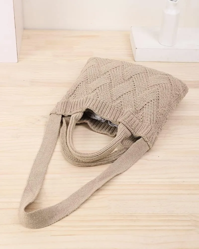 ENBEI Women's tote bags aesthetic Shoulder Handbags Hand crocheted Bags large Shoulder Shopping Bag large satchel cute Bag