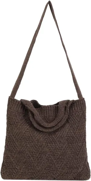 ENBEI Women's tote bags aesthetic Shoulder Handbags Hand crocheted Bags large Shoulder Shopping Bag large satchel cute Bag