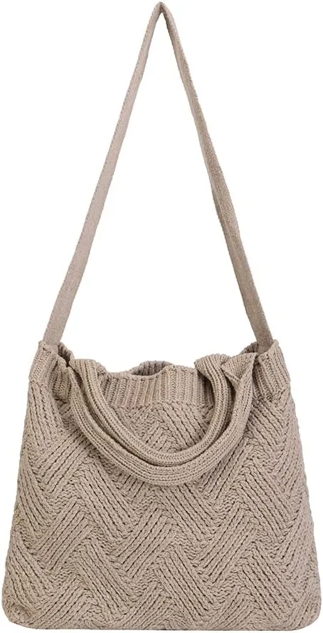 ENBEI Women's tote bags aesthetic Shoulder Handbags Hand crocheted Bags large Shoulder Shopping Bag large satchel cute Bag