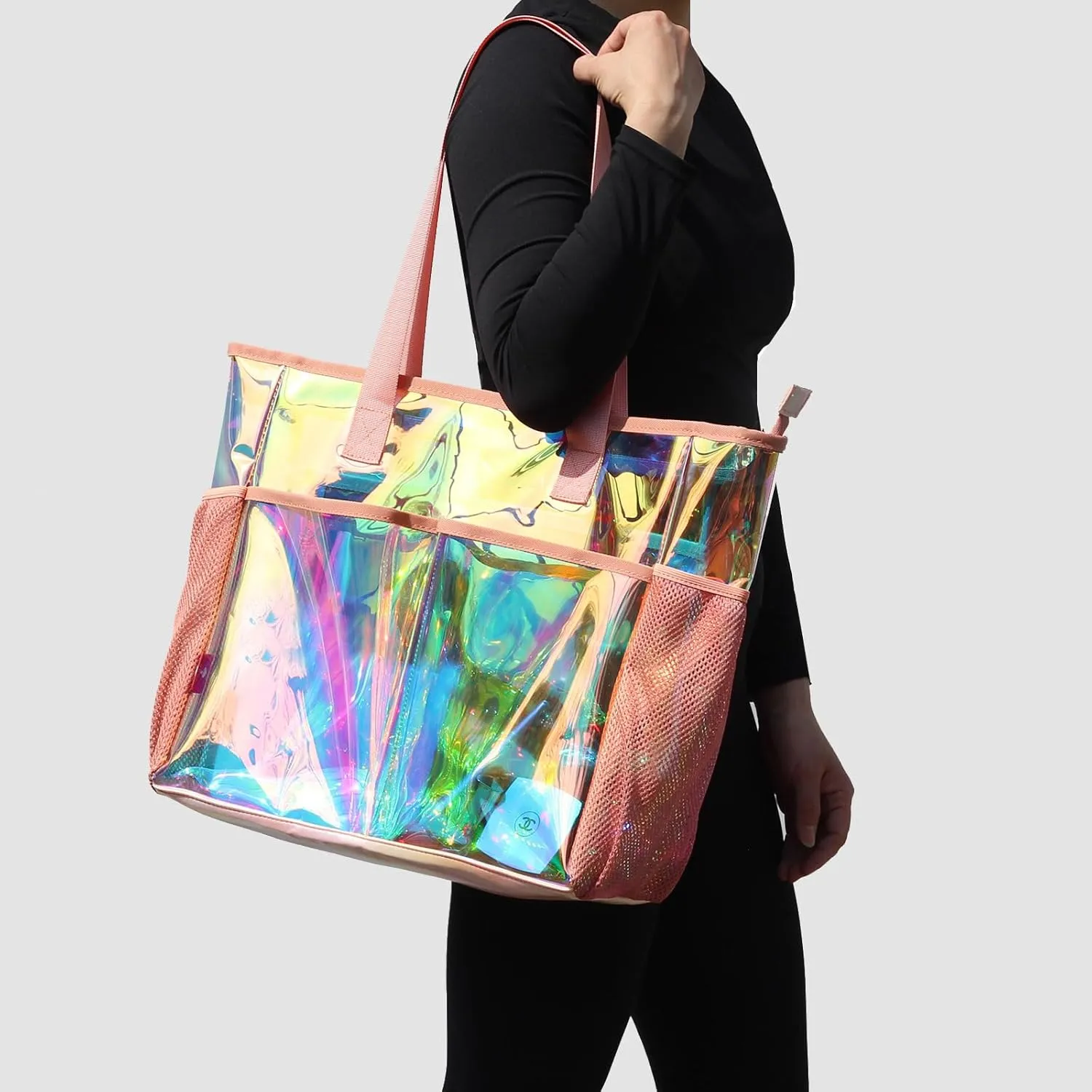 ESVAN Clear Tote bags Stadium Approved Security Travel Gym See Through Bags for Work Sports Concerts Travel Beach