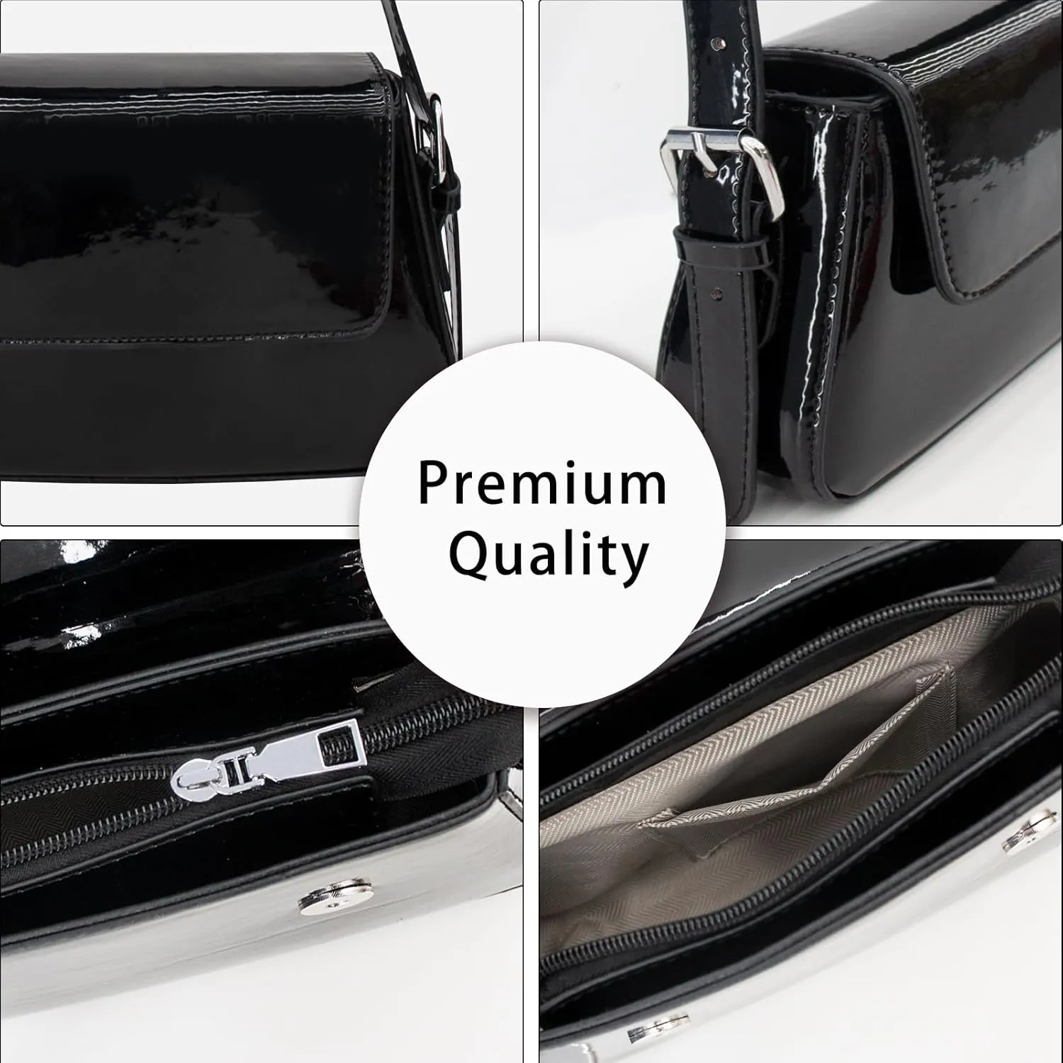Evening Y2k Silver Hobo Purse Women Sparkly Silver Purse Satchel Metallic Tote Handbag Clutch Shoulder Bag 2024
