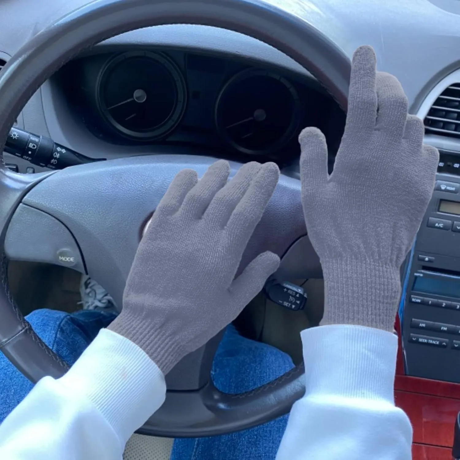 Evridwear Men Women Merino Wool String Knit Liner Warm Gloves 4 Sizes and Colors