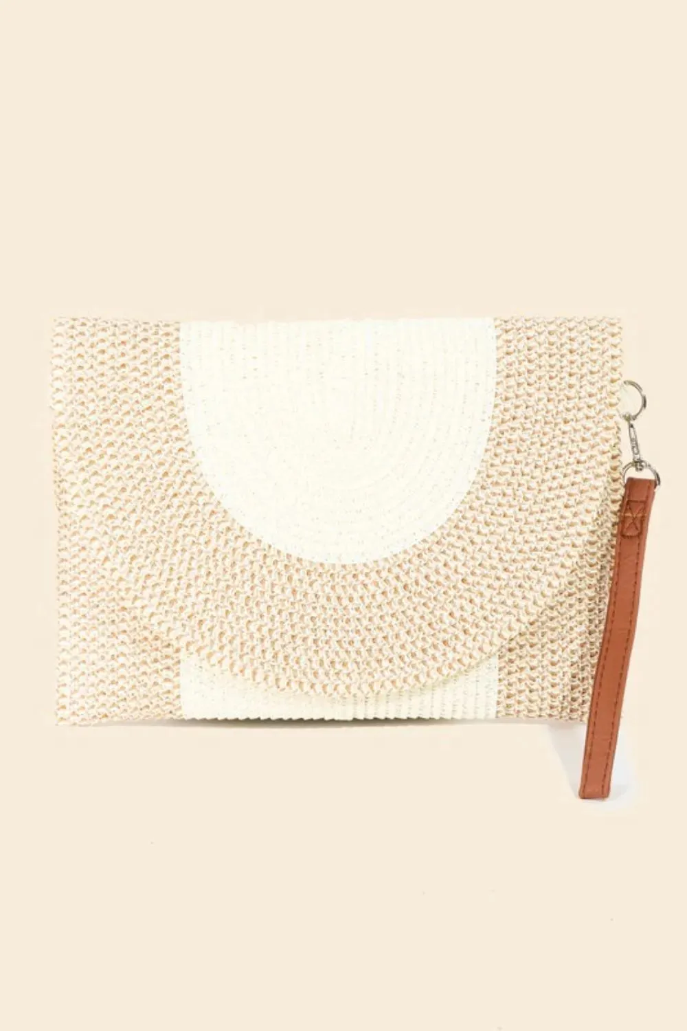 Fame Nora Two Tone Straw Clutch