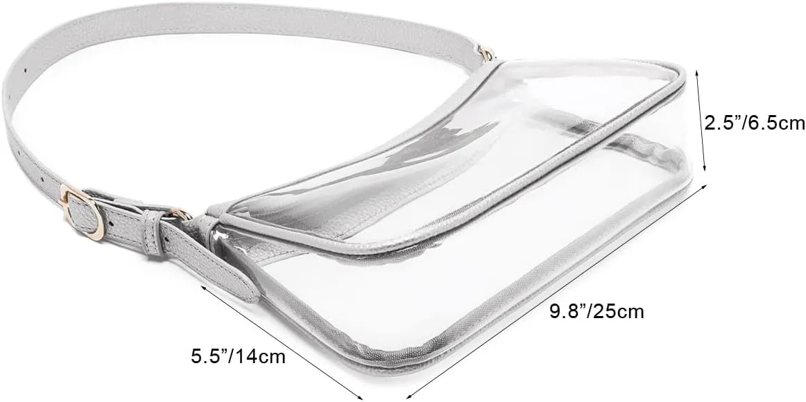 Fashion Clear Purse Handbag for Concert and Working Stadium Approved PVC Clear Bags