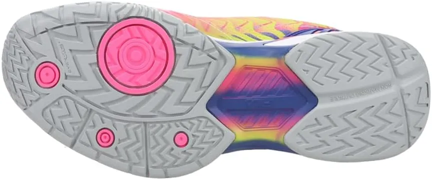 Fila Volley Zone Tie Dye Womens Pickleball Shoe Pink Glo/White/Metallic Silver