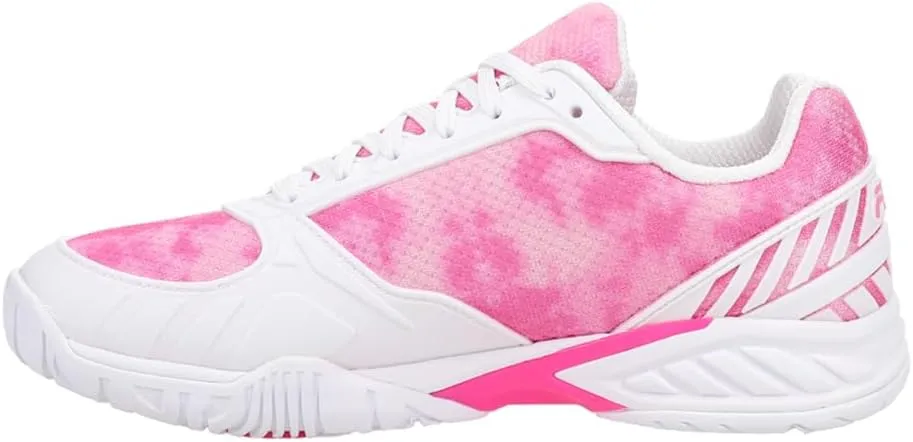 Fila Volley Zone Tie Dye Womens Pickleball Shoe Pink Glo/White/Metallic Silver