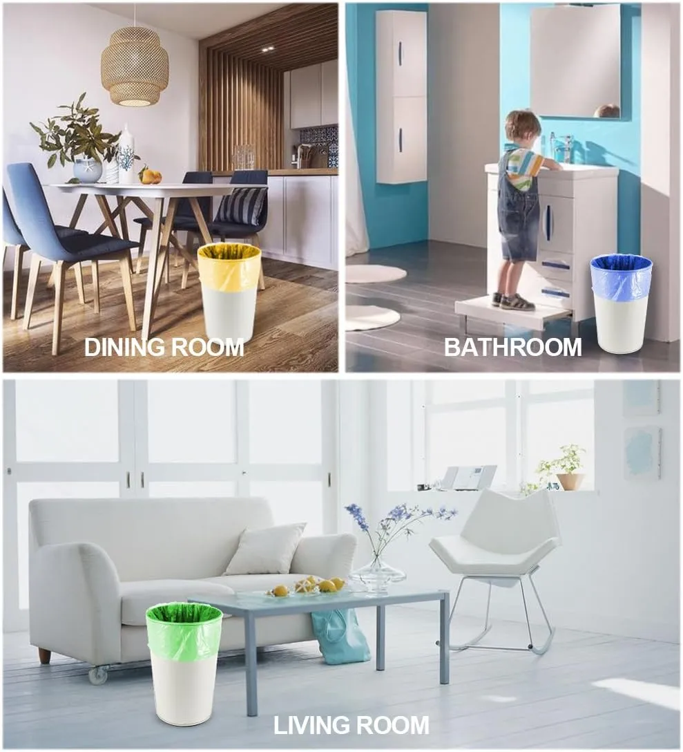FORID Small Bathroom Trash Bags - 2.6 Gallon Colored Garbage Bags 250 Counts 10 Liter Unscented Waste Can Liners Wastebasket Liner For Home Office (2-3 Gal) - Durable & Thick Trash Bag