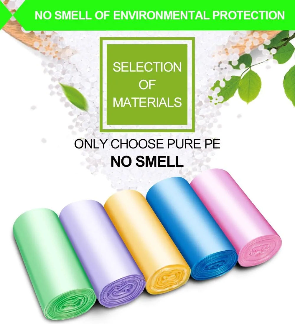 FORID Small Bathroom Trash Bags - 2.6 Gallon Colored Garbage Bags 250 Counts 10 Liter Unscented Waste Can Liners Wastebasket Liner For Home Office (2-3 Gal) - Durable & Thick Trash Bag