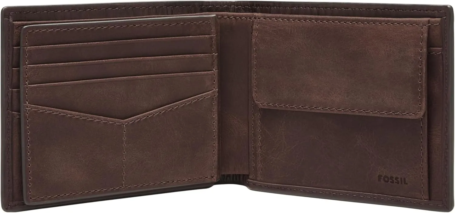 Fossil Men's Derrick Bifold Coin Pocket Wallet
