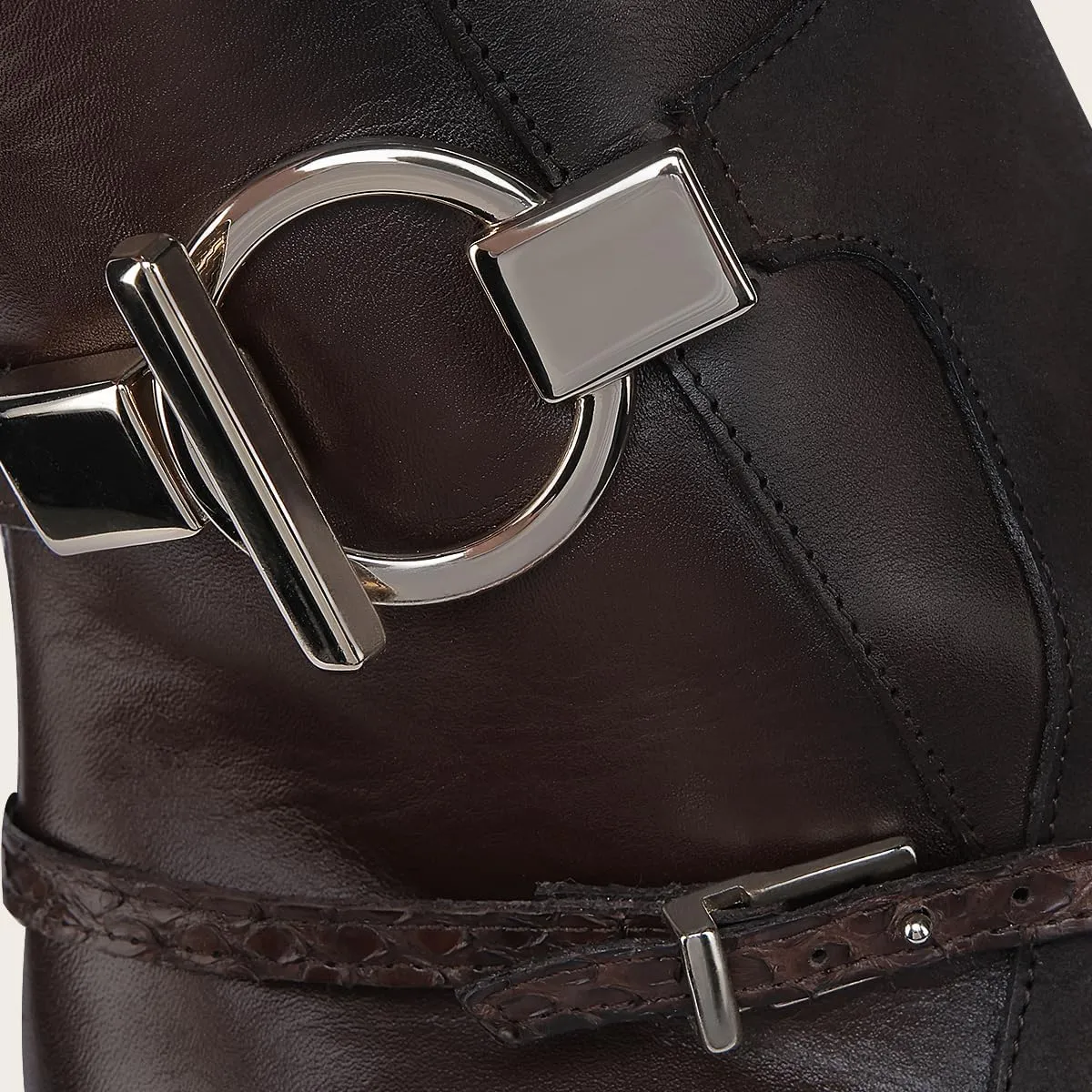 FRANCO CUADRA Boot for Women in Genuine Python Leather 6G4PBTS Brown