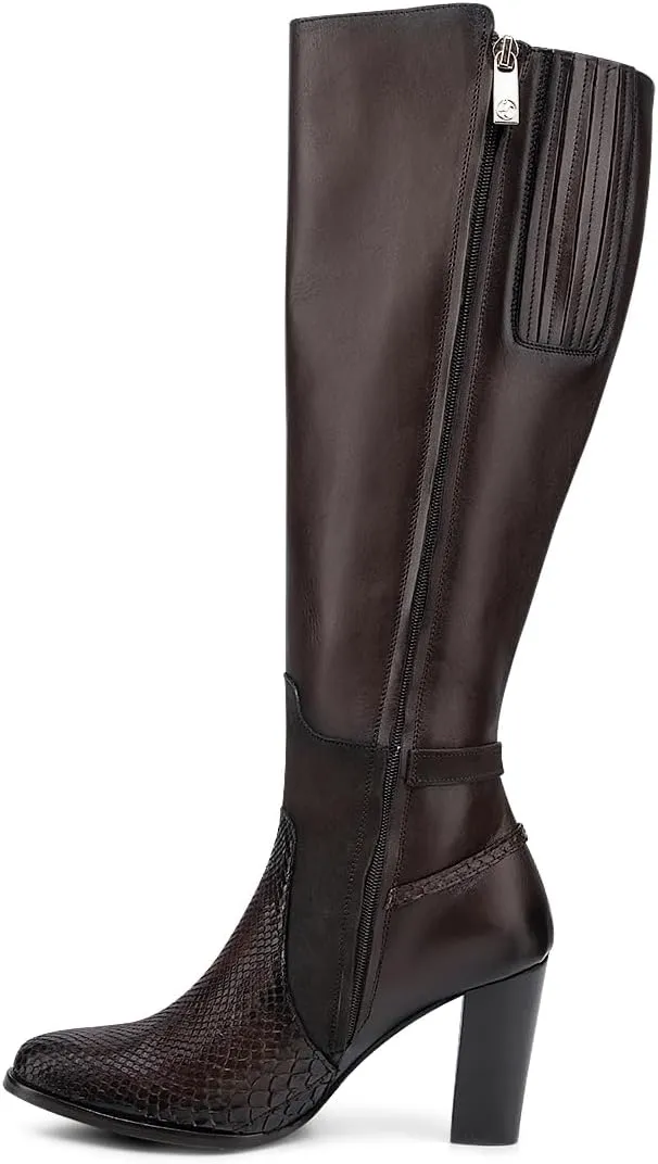 FRANCO CUADRA Boot for Women in Genuine Python Leather 6G4PBTS Brown