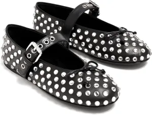Fur Ballet Flats with Buckle for Women Comfy Faux Shearling Mary Jane Flats Adjustable Strap Ballerina Flat Shoes Causal Daily Dress Shoes