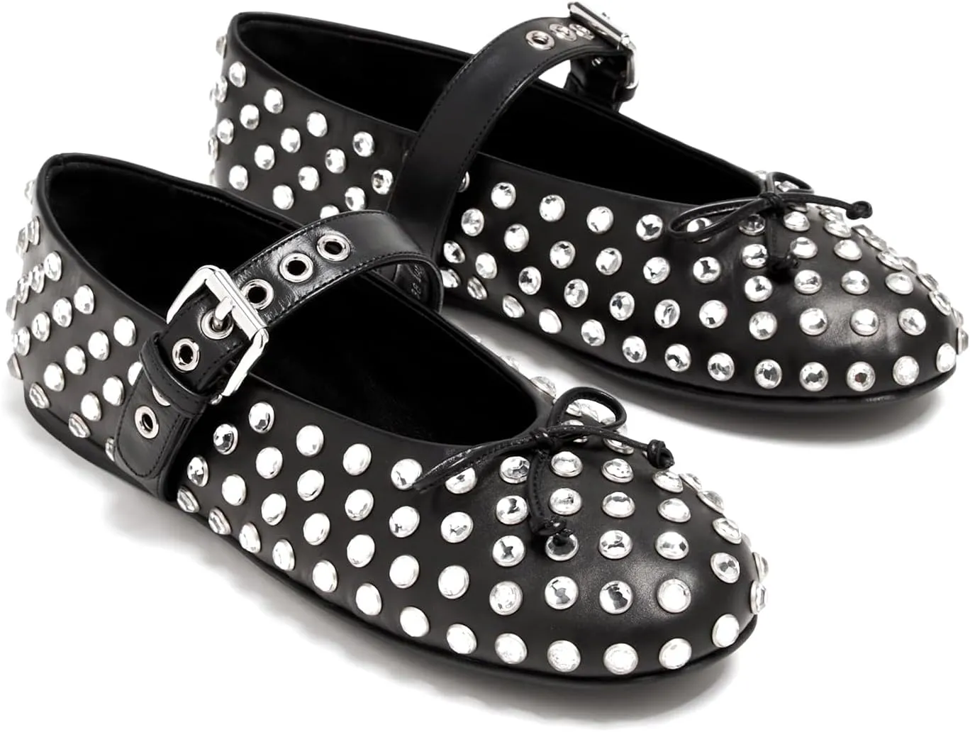 Fur Ballet Flats with Buckle for Women Comfy Faux Shearling Mary Jane Flats Adjustable Strap Ballerina Flat Shoes Causal Daily Dress Shoes